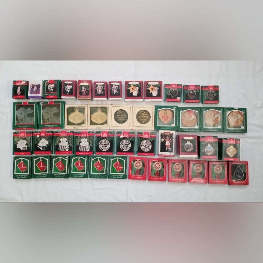 45 New 1980's 1990's Vintage Hallmark Keepsake Christmas Ornaments Lot